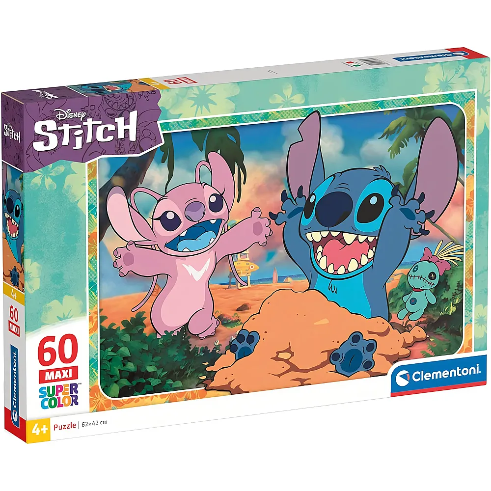 Clementoni Puzzle Supercolor Maxi Lilo & Stitch Stitch 60Teile