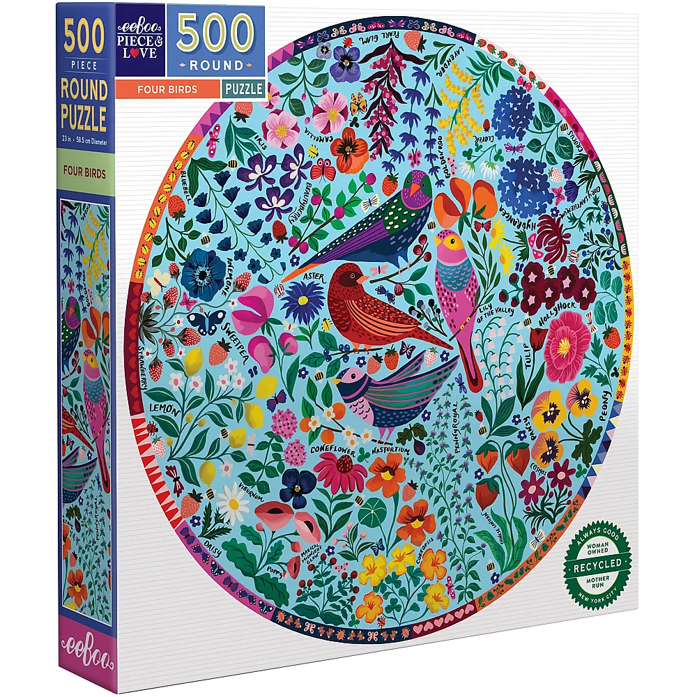 eeBoo Puzzle Four Birds 500Teile