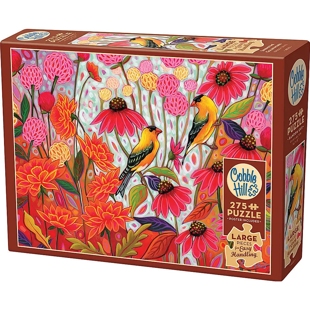Cobble Hill Puzzle Peggy Davis Springtime Goldfinches - 275 Teile