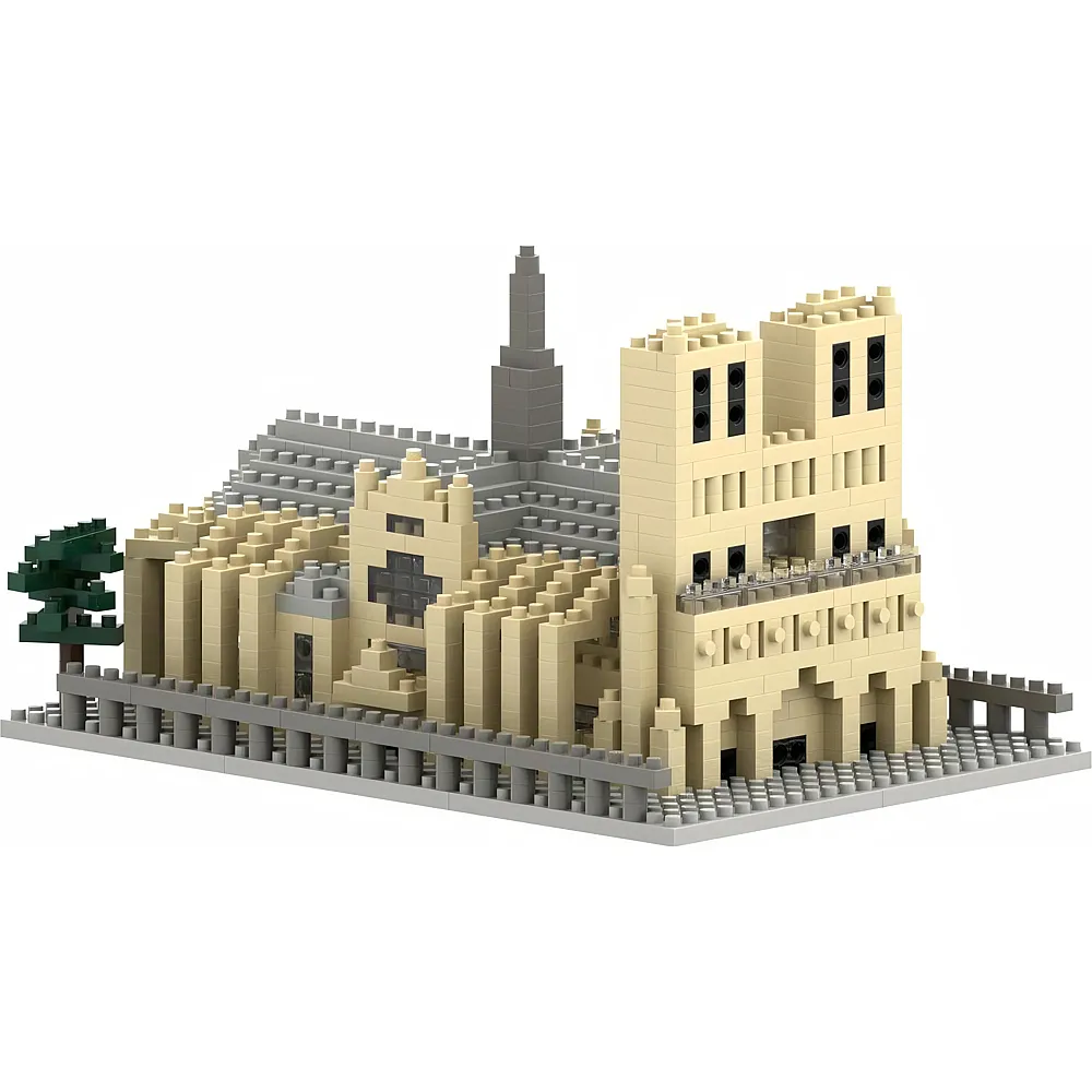 meinspielzeug - Brixies Kathedrale Notre-Dame - 928 Teile | Nano-Bausteine