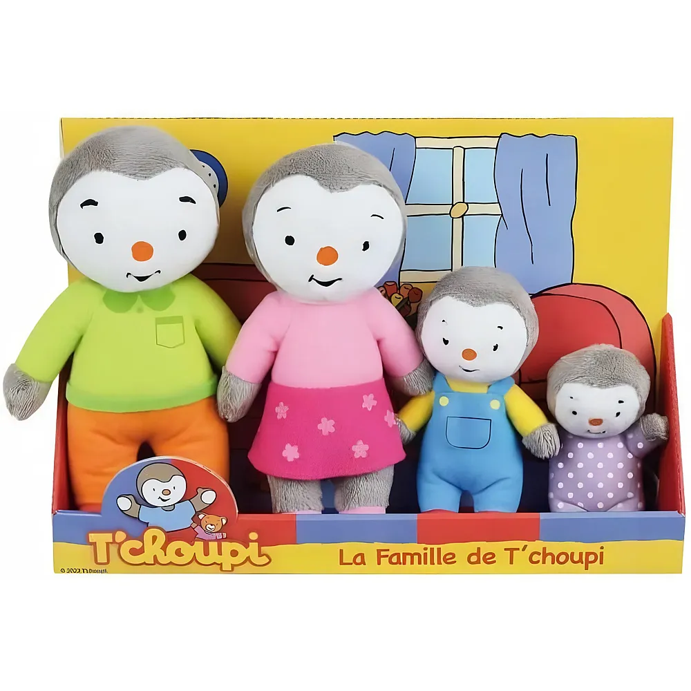 Jemini T'CHOUPI Familienset Set mit 4 Figuren 19cm