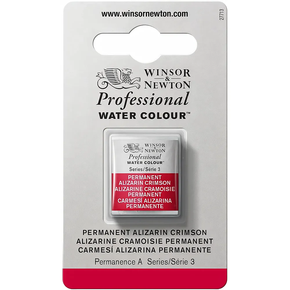 Winsor & Newton Professional Water Colour Aquarellfarbe Permanent Alizarinkarmes - 1/2 Napf