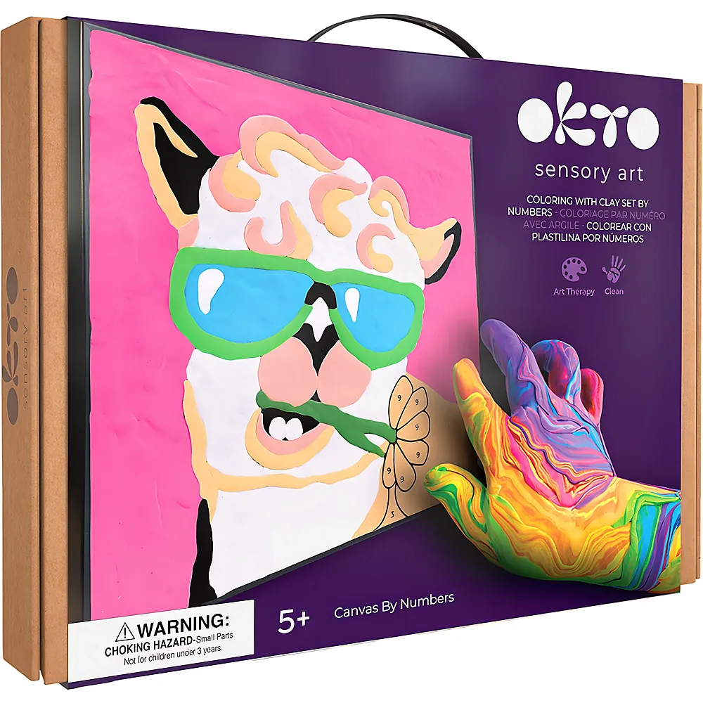 Okto Sensory Art Malen nach Zahlen mit Knetmasse Lama
