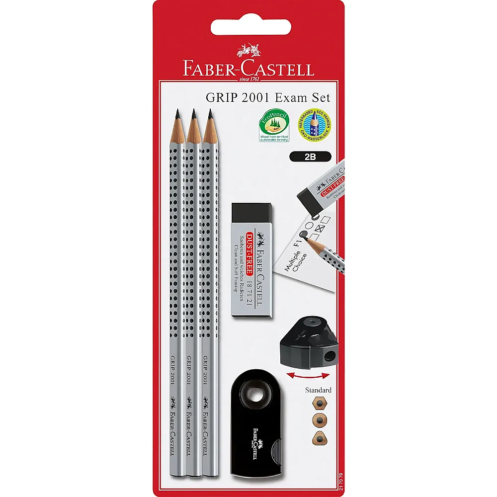 Faber-Castell Bleistift Grip 2001 - 5 Teile