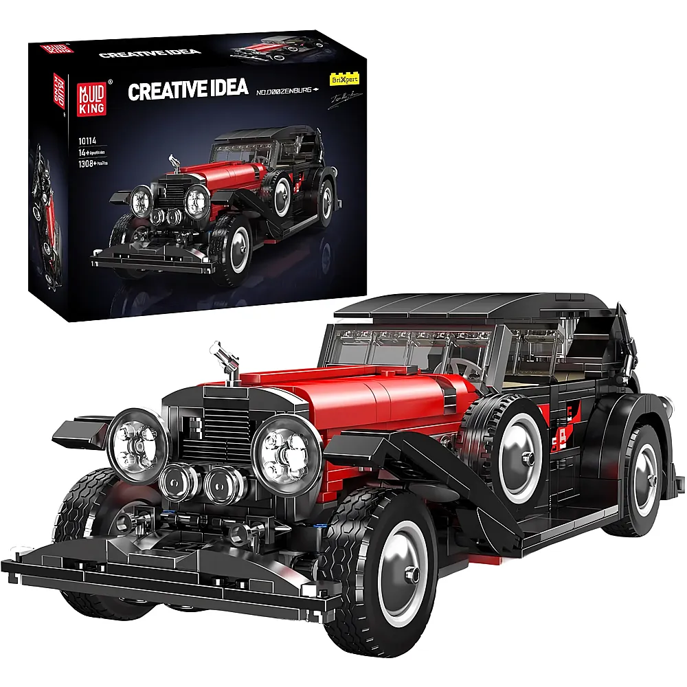 Mould King Creative Idea Oldtimer Auto Modell Rot 10114
