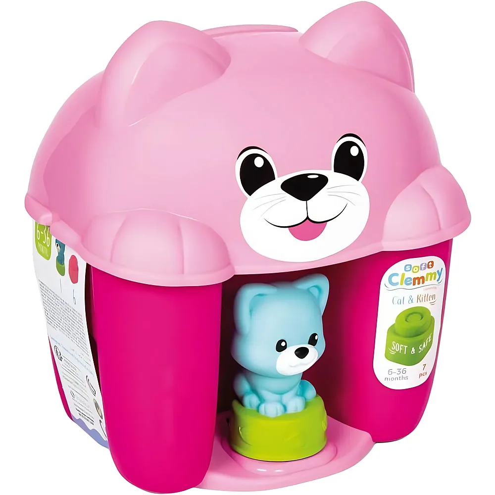 Clementoni Baby Clemmy-K�tzchen Eimer - 7 Teile - Stecken & Sortieren