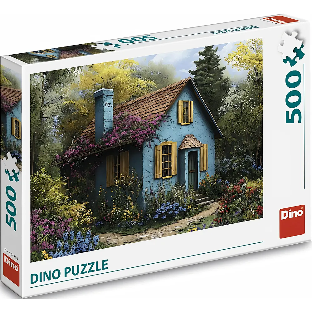 Dino Puzzle Blaues Haus - 500 Teile