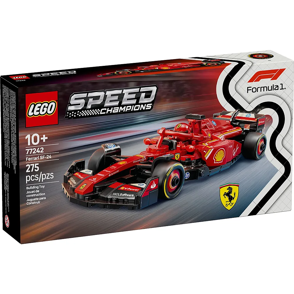 LEGO Speed Champions Formula1 Ferrari SF-24 F1 Rennauto 77242