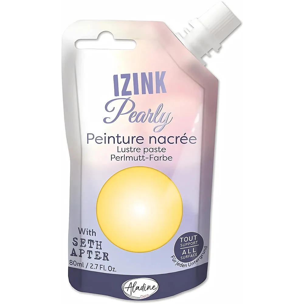 Aladine Izink Pearly Pastel Gelb - 80 ml