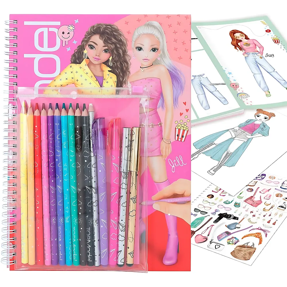 Depesche Malbuch und Stifte Set Top Model