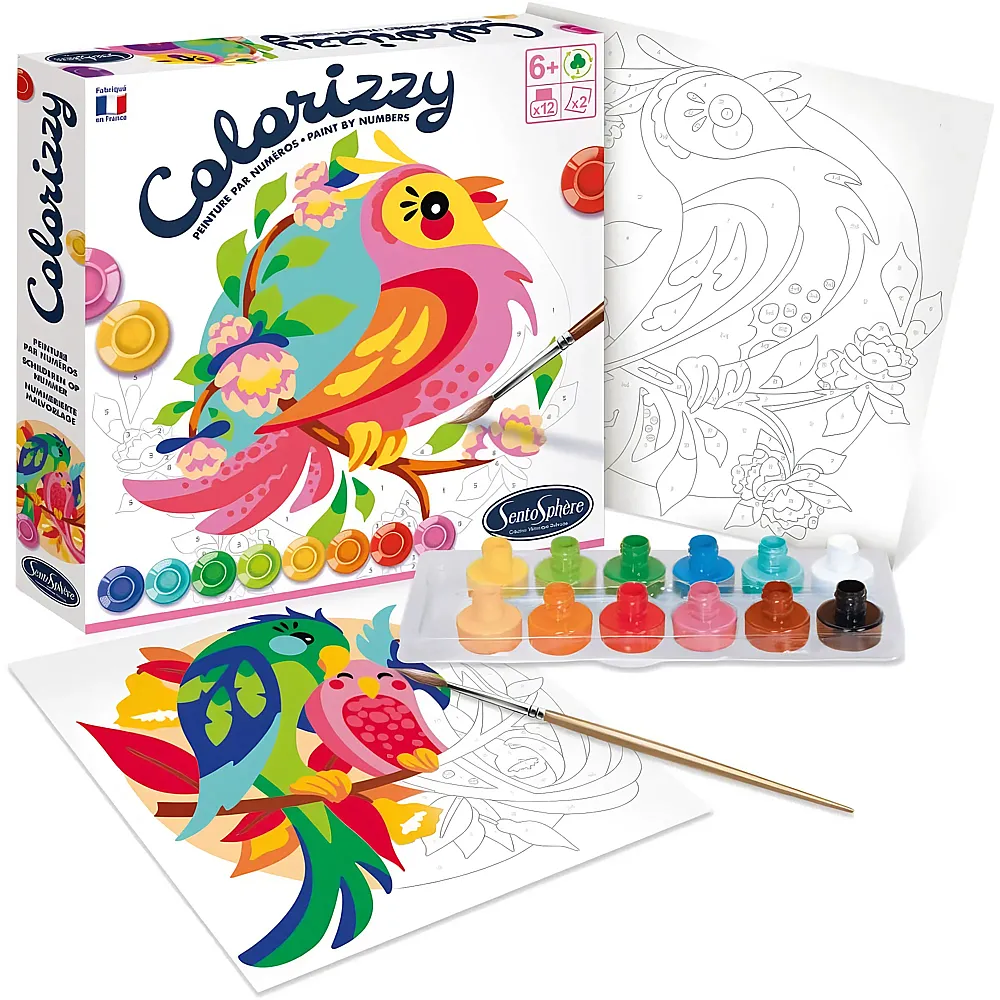 Sentosphere Colorizzy MNZ V�gel - Malen nach Zahlen