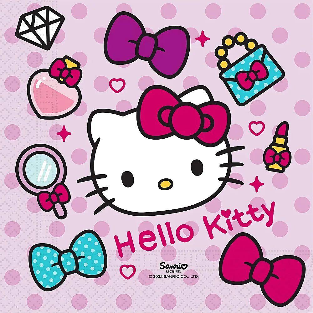 meinspielzeug � Procos Servietten Hello Kitty - 20 Teile | Tischdeko