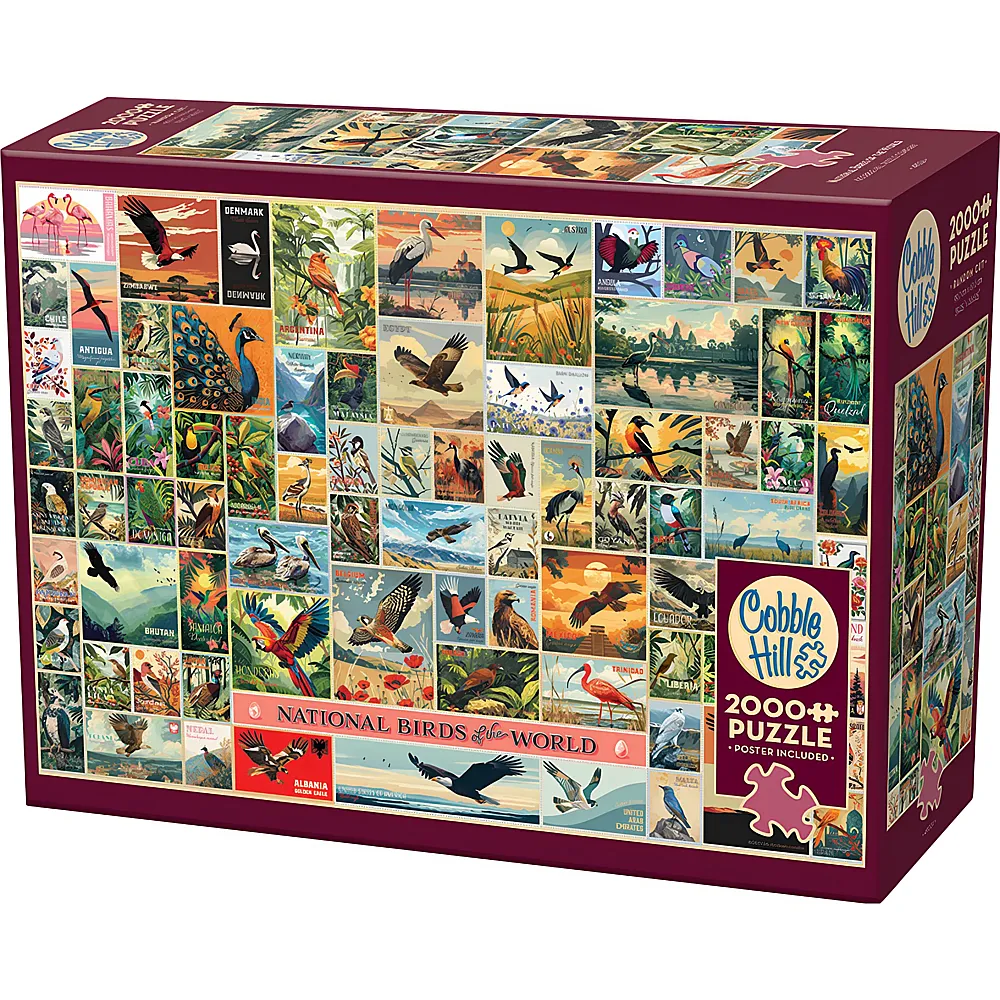 Cobble Hill Puzzle Nationale V�gel der Welt - 2000 Teile