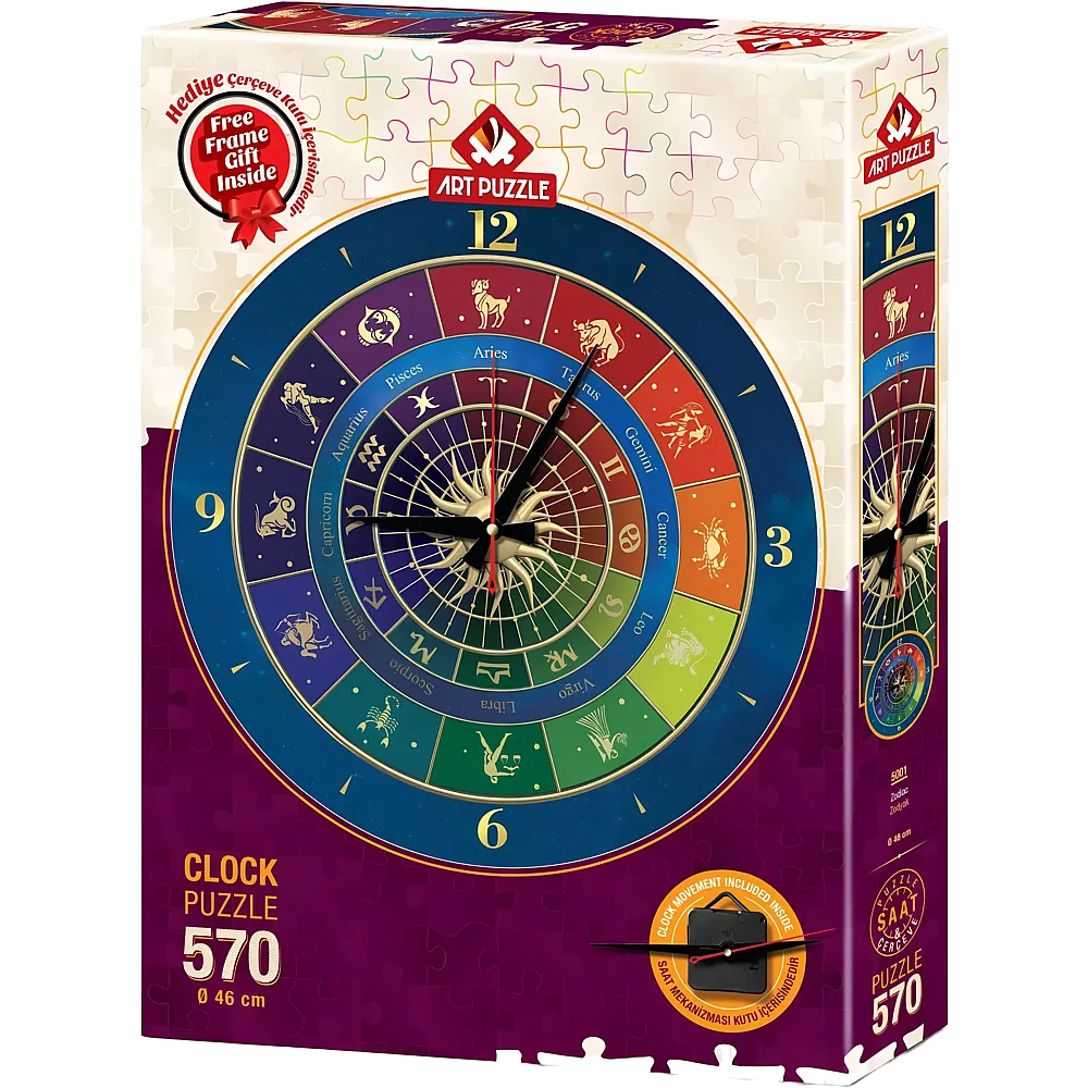 Art Puzzle Puzzle-Uhr - Zodiac 570Teile