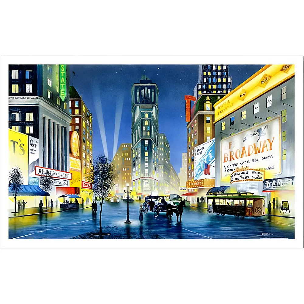 Pintoo Puzzle Plastic Puzzle - Ken Shotwell - Night in New York 1000Teile
