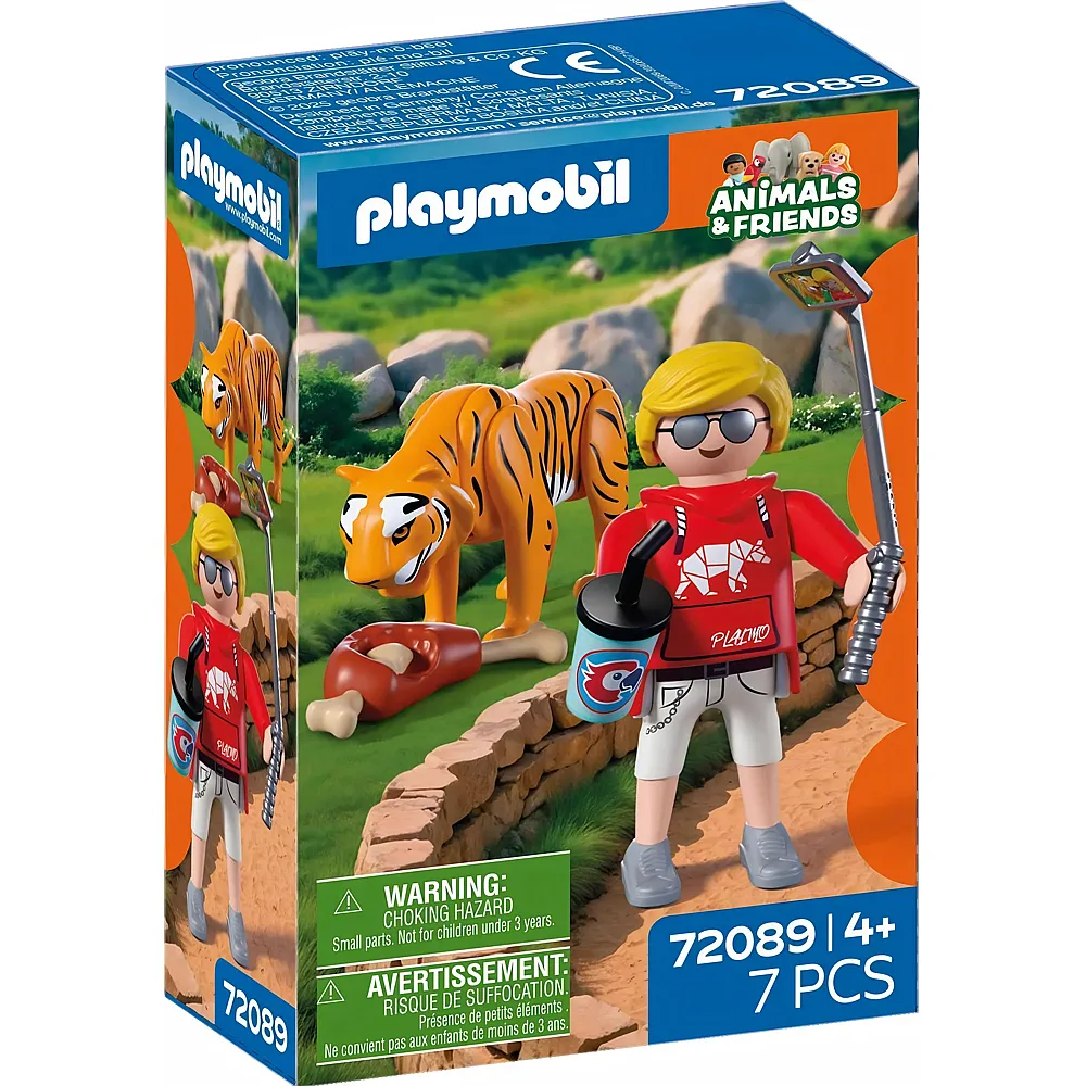 PLAYMOBIL Animals & Friends Zoo: Tiger und Besucher 72089