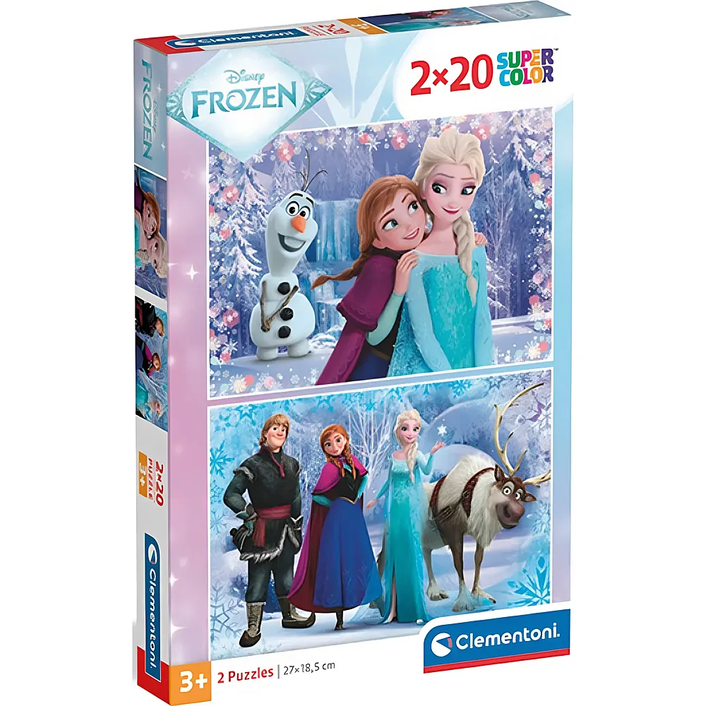 Clementoni Puzzle Supercolor 2in1 Disney Frozen 20Teile