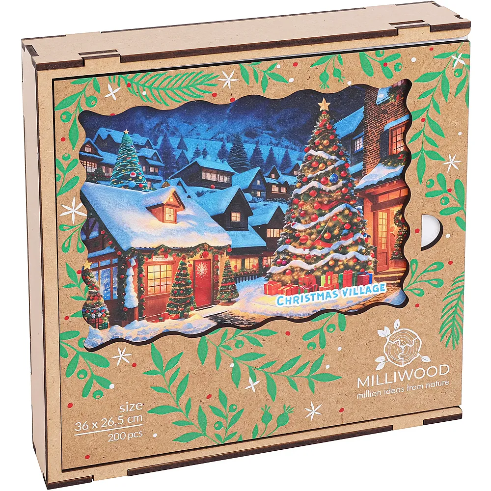 Milliwood Puzzle Weihnachtliches Dorf - 200 Teile