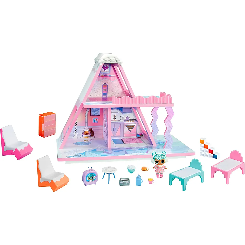 meinspielzeug - MGA L.O.L. Surprise �berraschungs-Winter-Schnee-Chalet-Puppenhaus | Spielesets