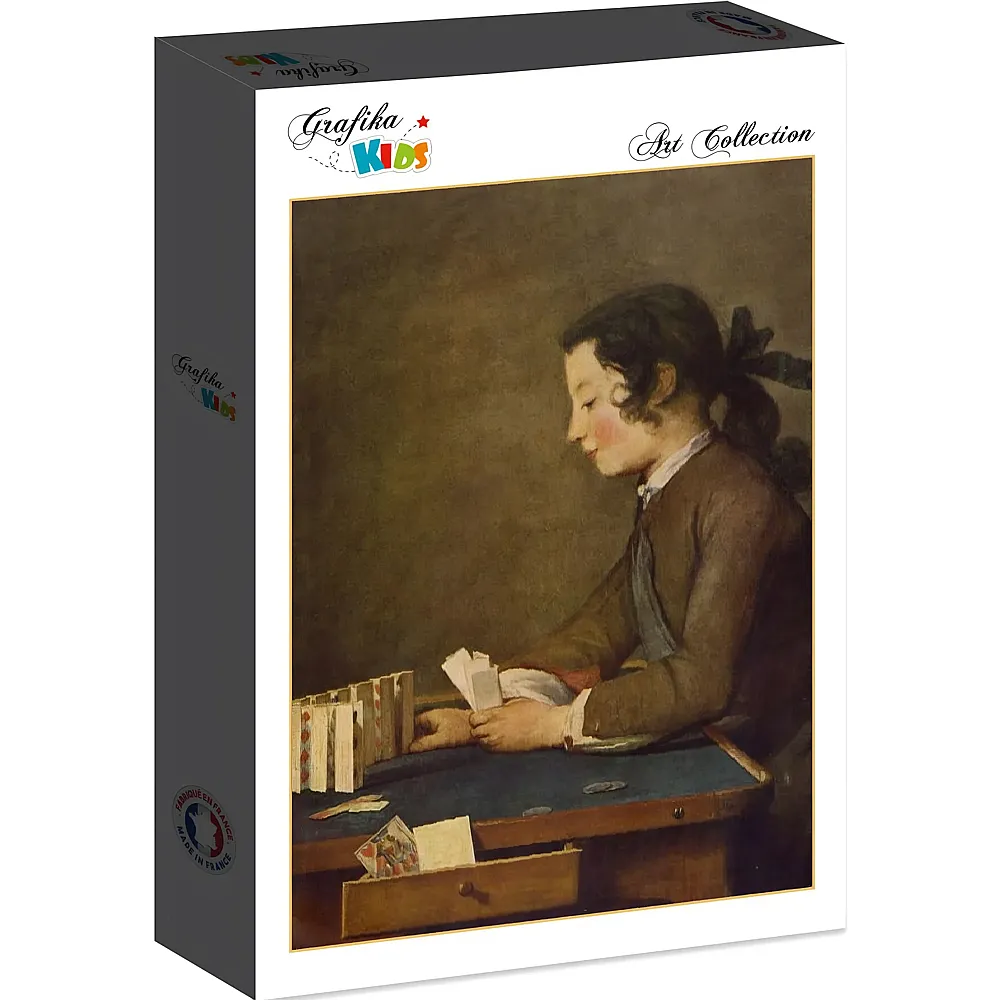 Grafika Puzzle Art Collection Jean Sim�on Chardin - The House of Cards, 1737 - 12 Teile