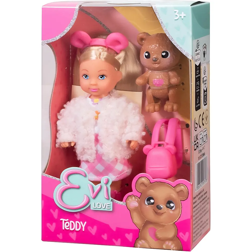 meinspielzeug - Simba Evi Love Spielpuppe mit flauschigen Jacke | Modepuppen
