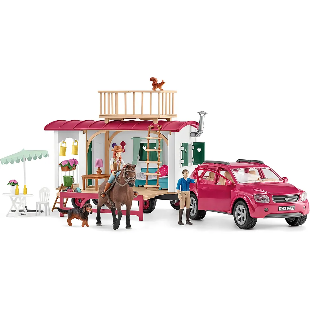 Schleich Horse Club Campingtrip mit dem Wohnwagen 113Teile