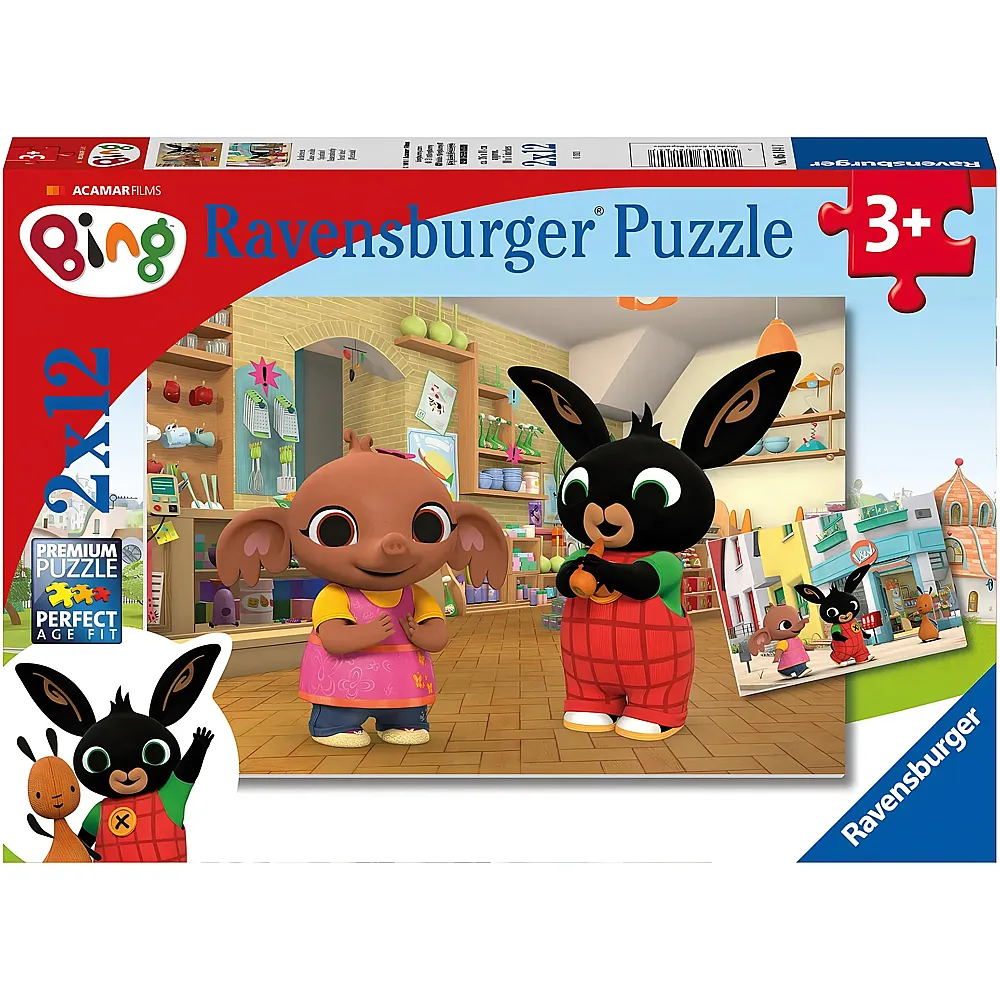 Ravensburger Puzzle 2in1 Bing - 12 Teile