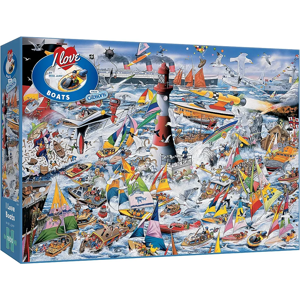 Gibsons Puzzle Mike Jupp I Love Boats - 1000 Teile
