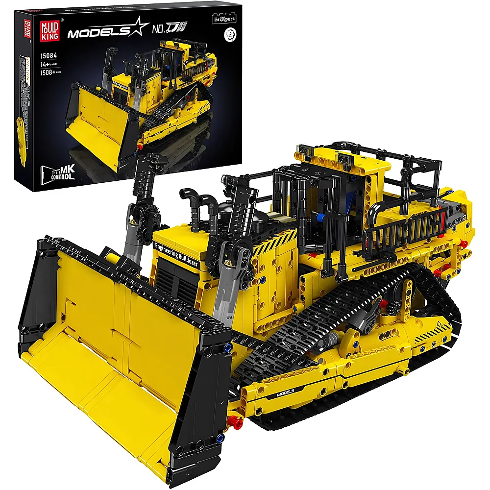 meinspielzeug - Mould King Models Ferngesteuert Bulldozer D11 15084 | Klemmbausteine Fahrzeuge