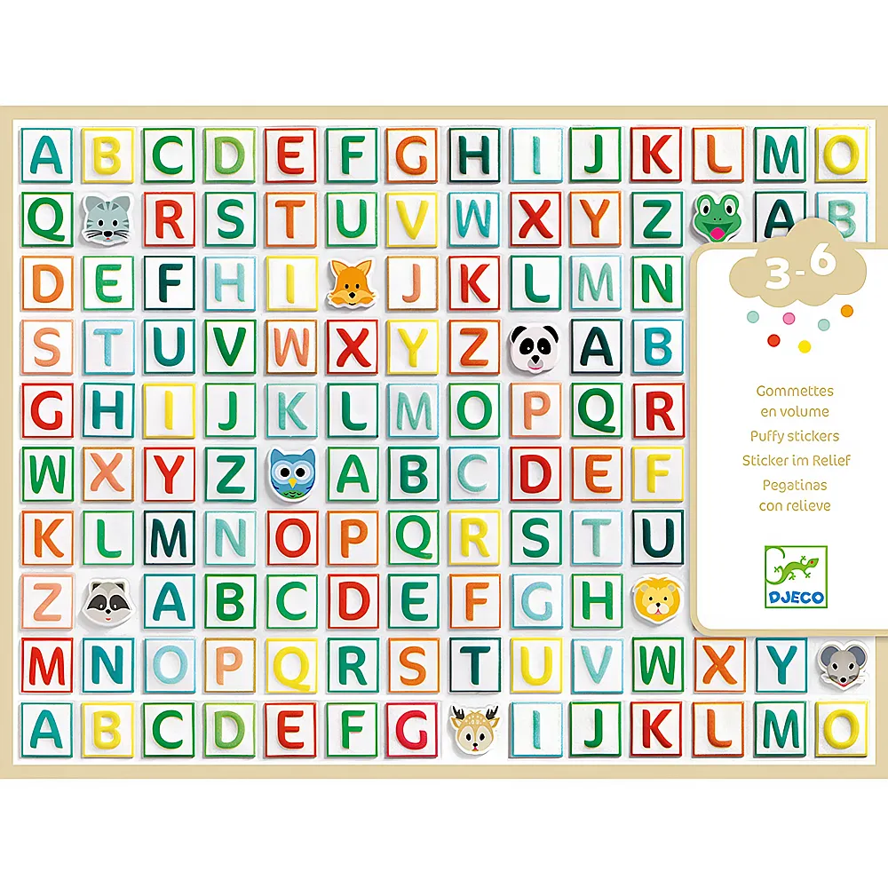Djeco Kreativ Sticker 300 Alphabet