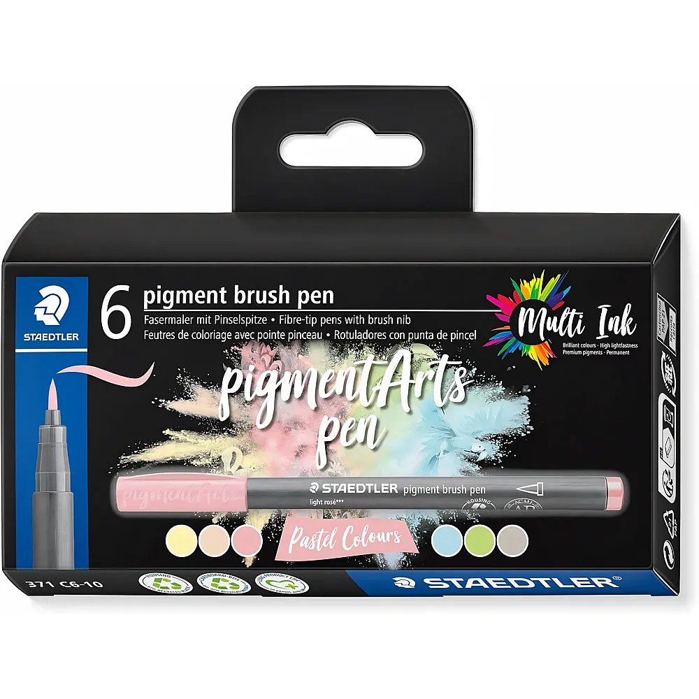 Staedtler Pigment Brush Pen - 6 Teile