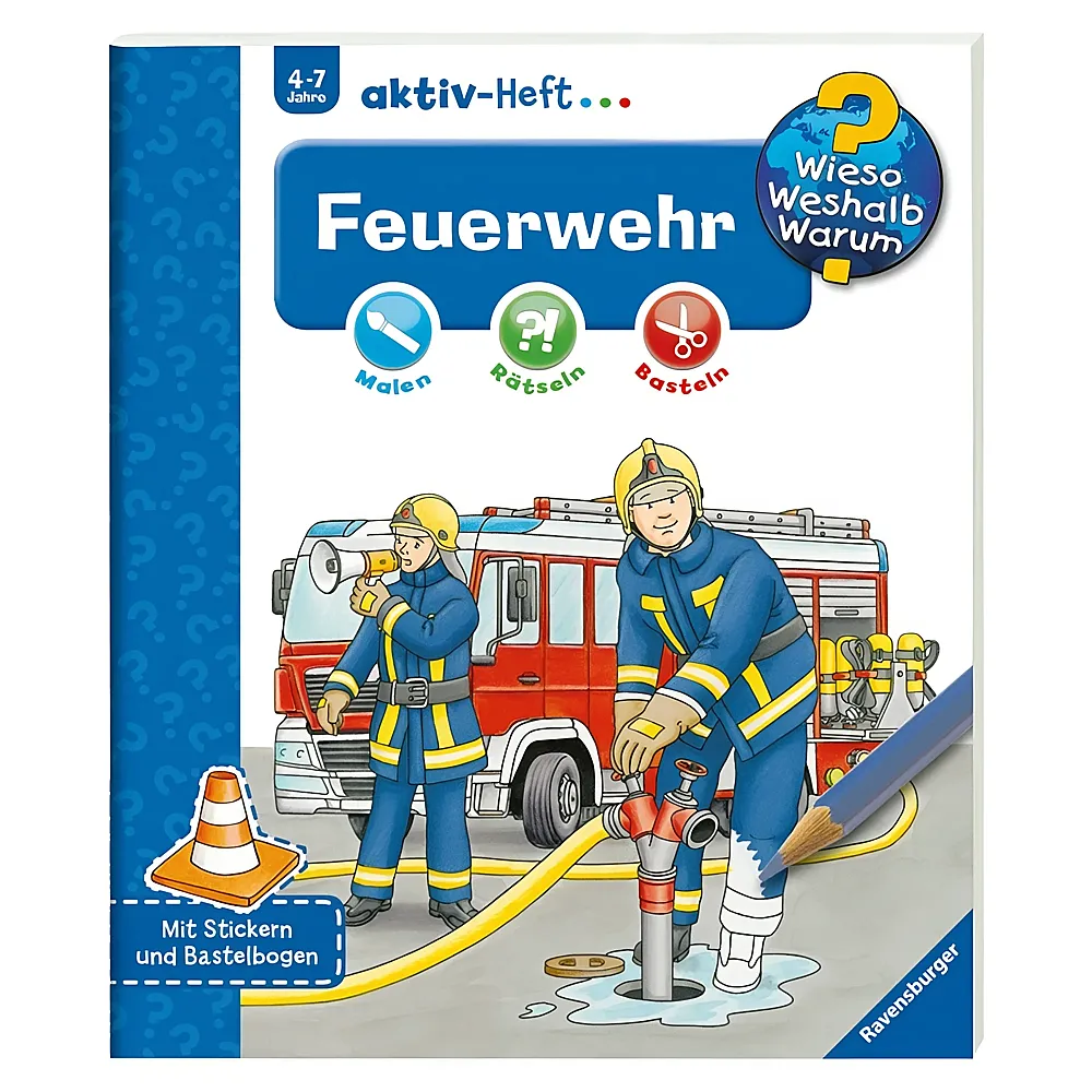 Ravensburger Wieso Weshalb Warum aktiv-Heft Feuerwehr