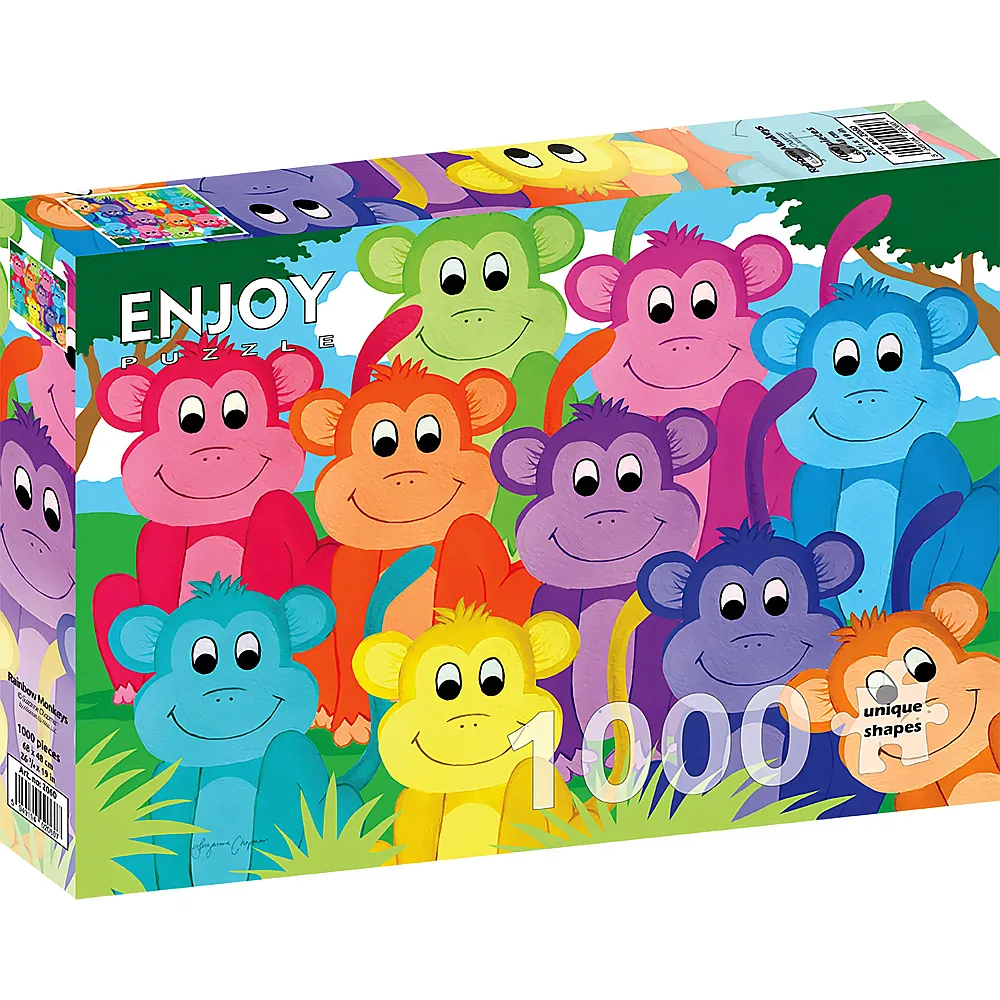 Enjoy Puzzle Rainbow Monkeys - 1000 Teile