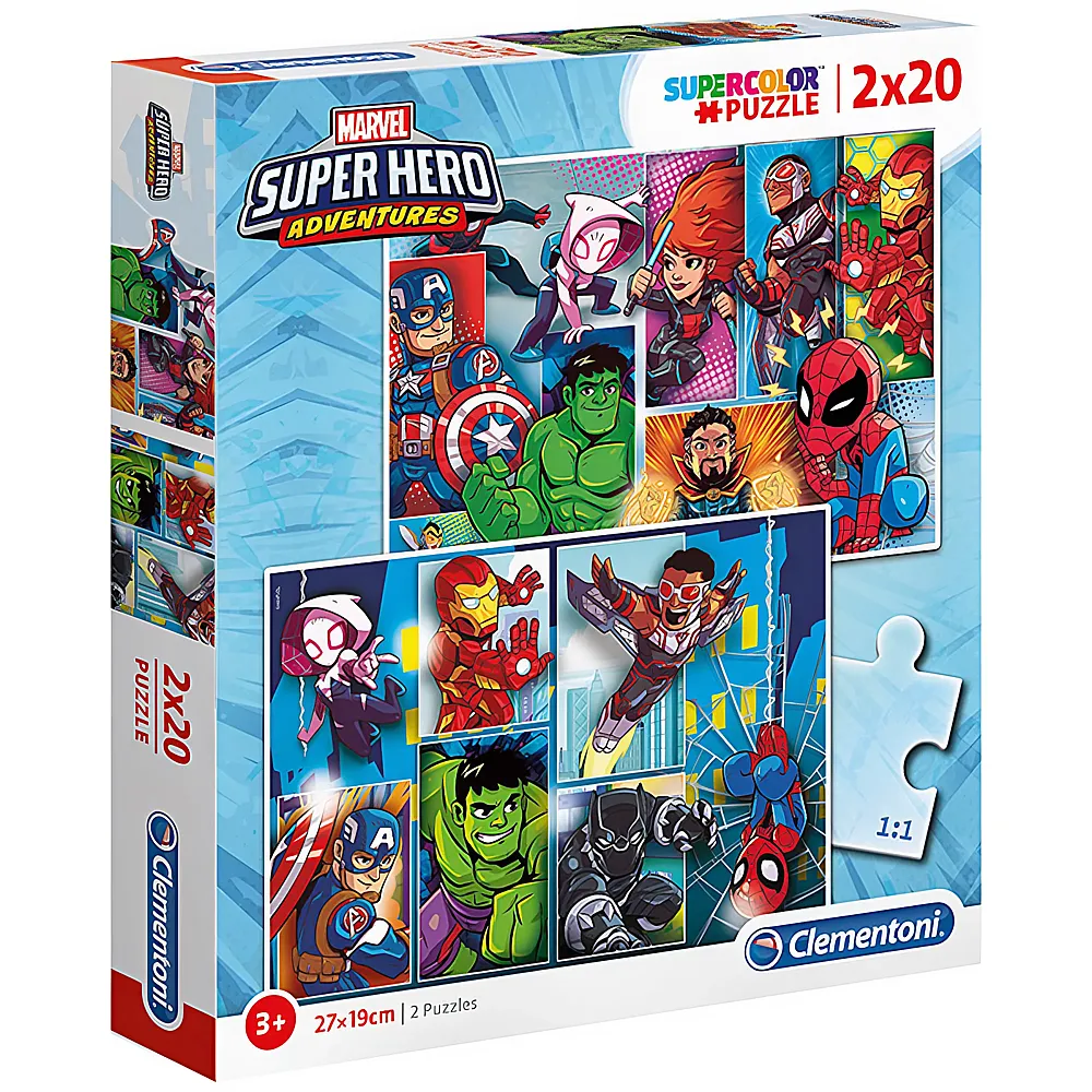 Clementoni Puzzle Supercolor Super Hero Adventures Avengers 2x20