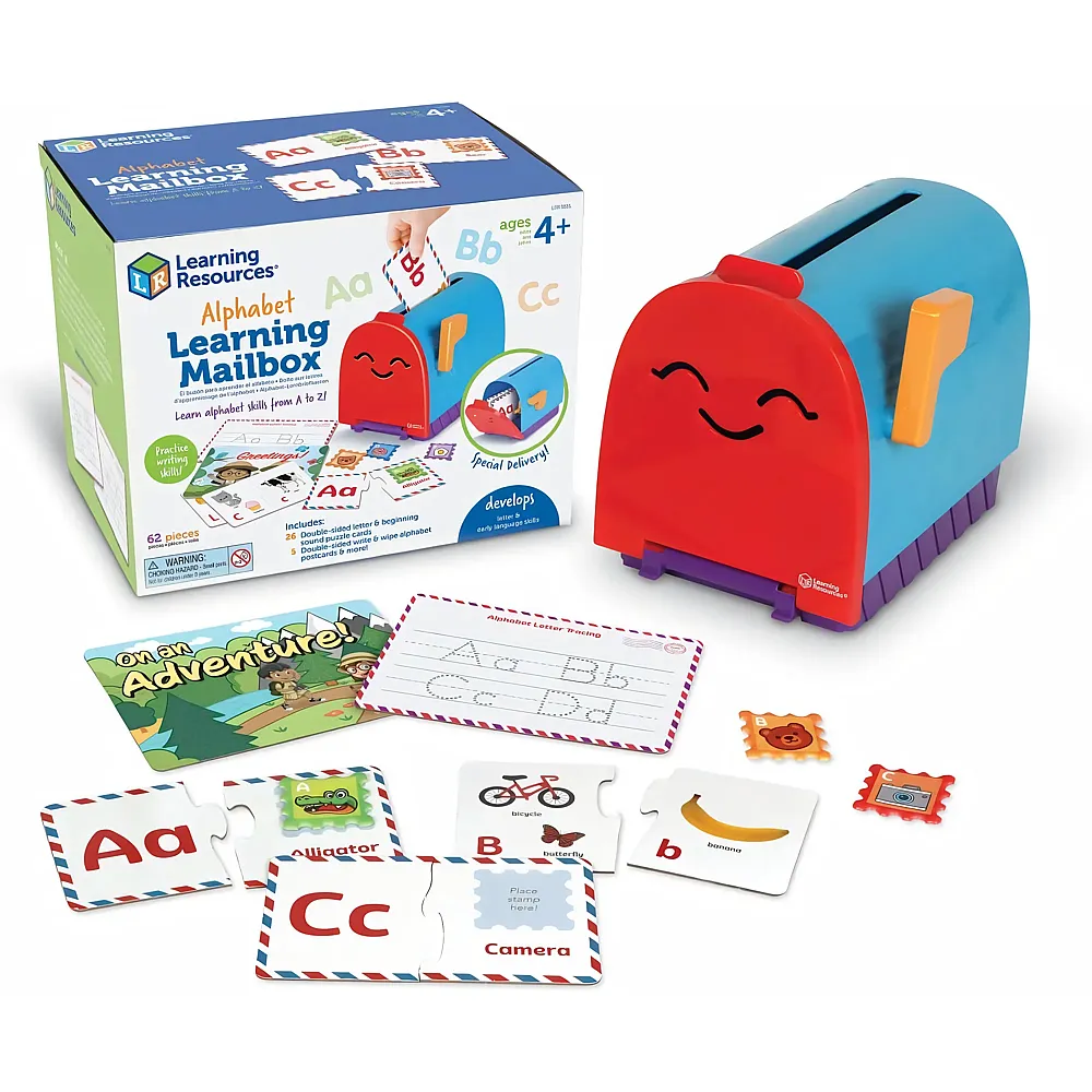 Learning Resources Alphabet-Lernbriefkasten, Alphabet-Spielzeug, EIN lustiges Alphabet-Puzzle-Spiel, Alphabet-Puzzles, Briefkasten-Spiel