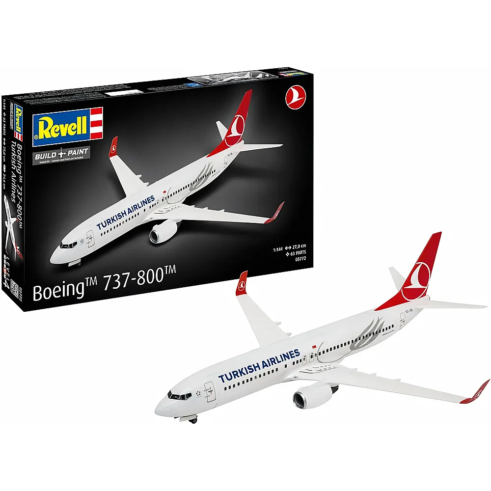 Revell Modellbausatz - Boeing 737-800 Turkish Airlines 1:144 - 63 Teile.