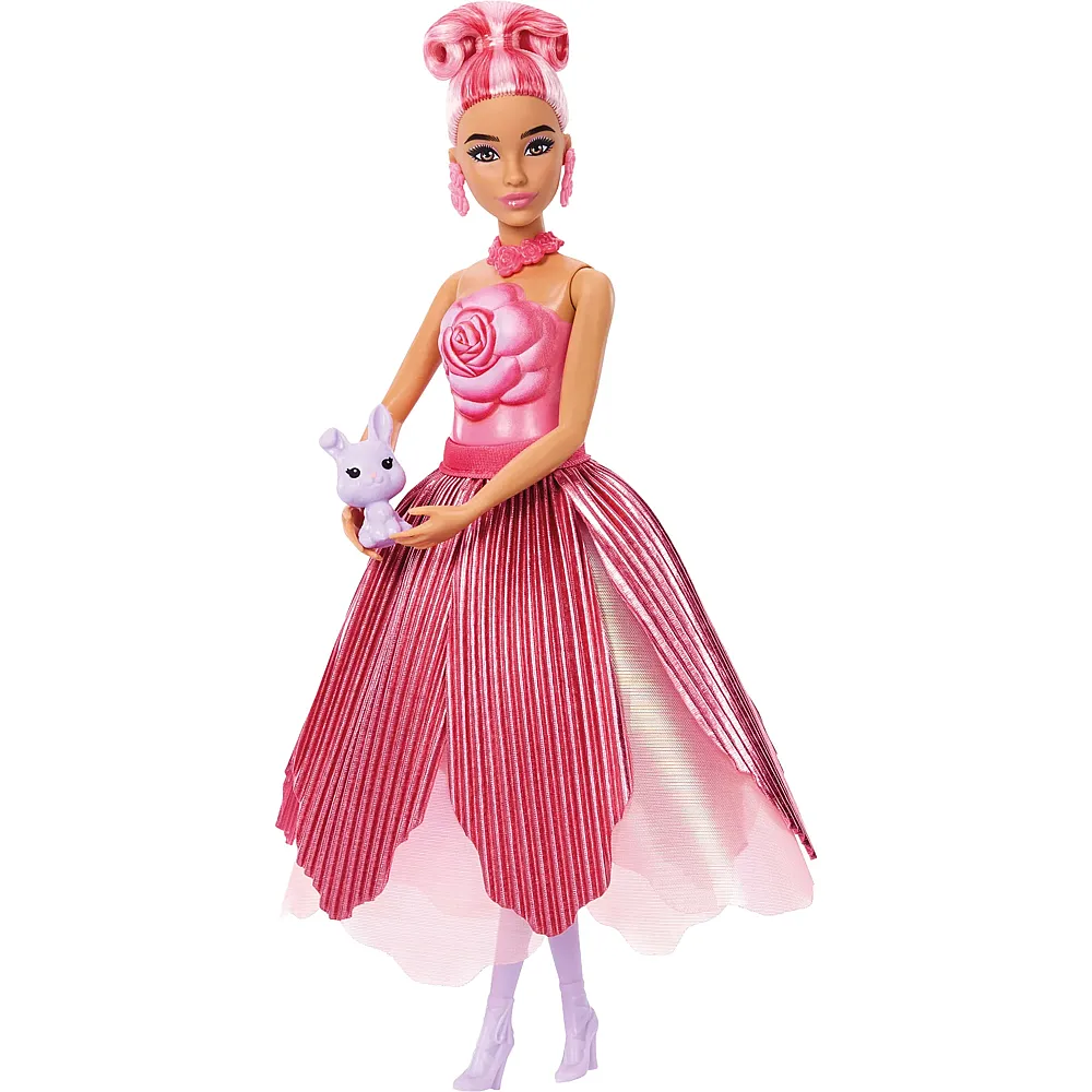 Barbie Petal Pop Duftende Puppe im Rosenkleid mit Zubeh�rteilen Rot