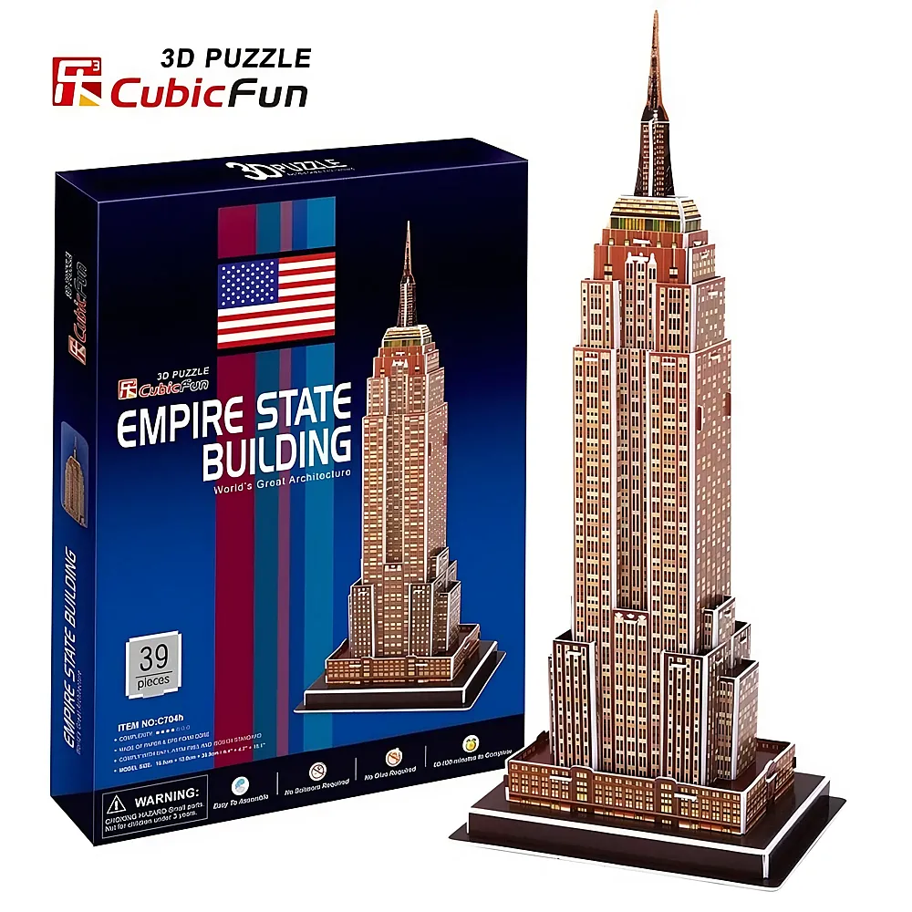 Cubic Fun Puzzle 3D Puzzle - New York : Empire State Building 39Teile - Suche