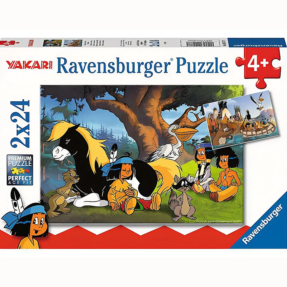 Ravensburger Puzzle Yakari und seine Freunde 2x24