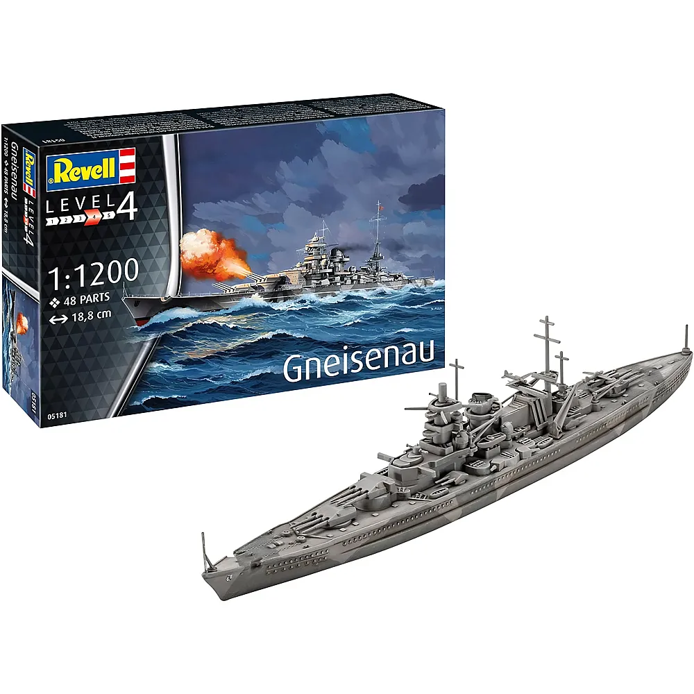 meinspielzeug - Revell Level 4 Gneisenau | Modellbausatz Milit�r