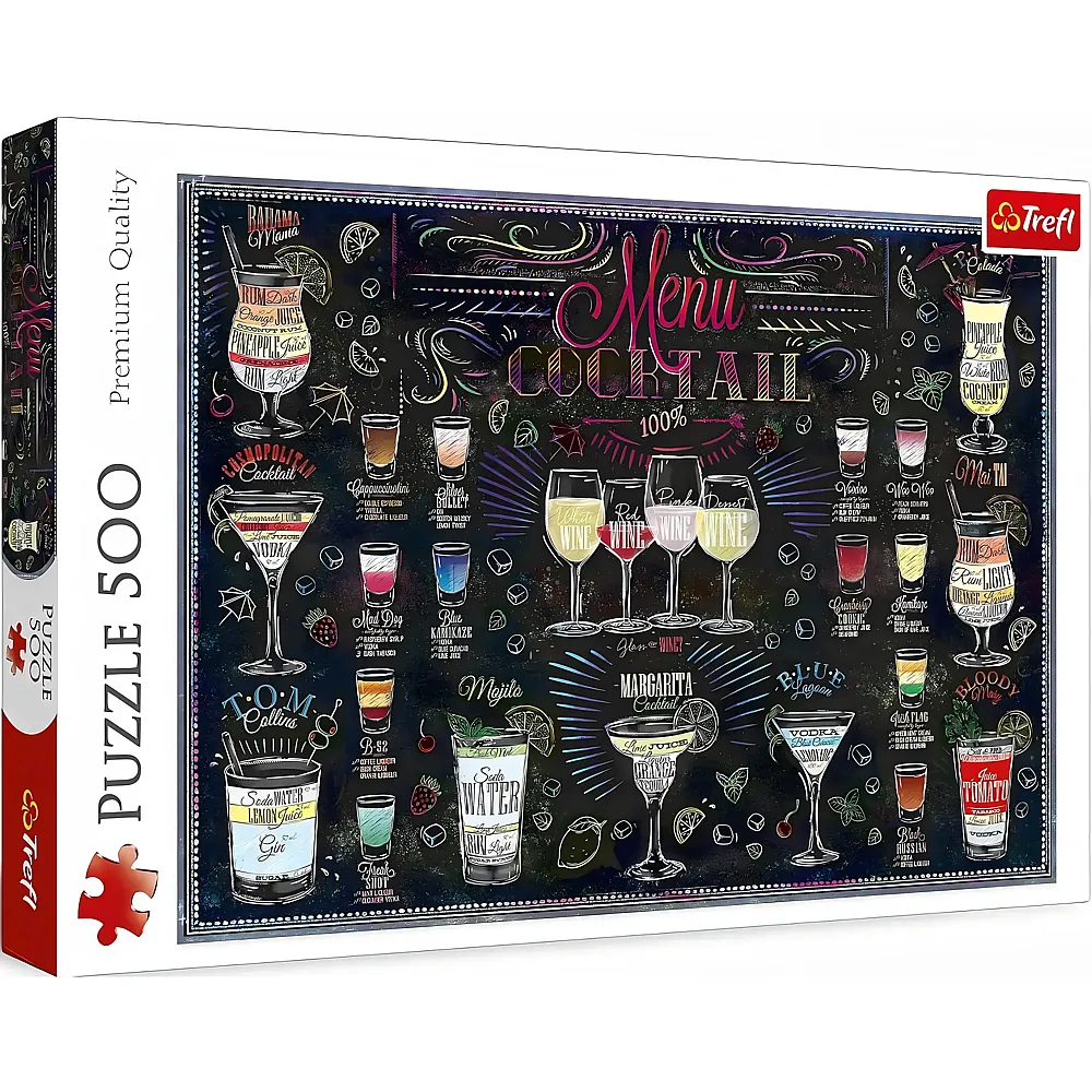Trefl Puzzle Cocktailkarte - 500 Teile