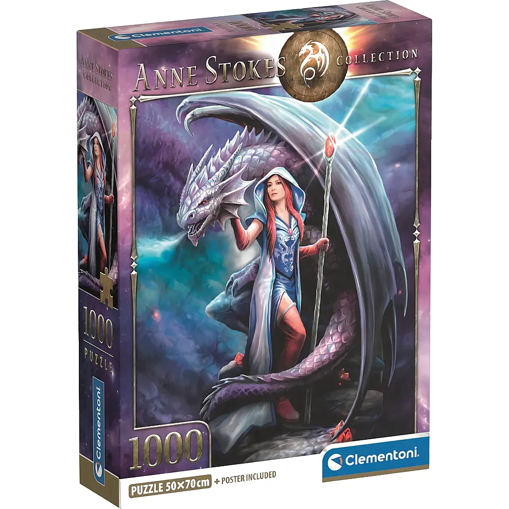 Clementoni Puzzle Anne Stokes Drachenmagierin 1000Teile