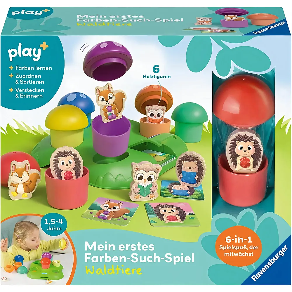Ravensburger play+ Mein erstes Farben-Suchspiel: Wald - Lernspielzeug