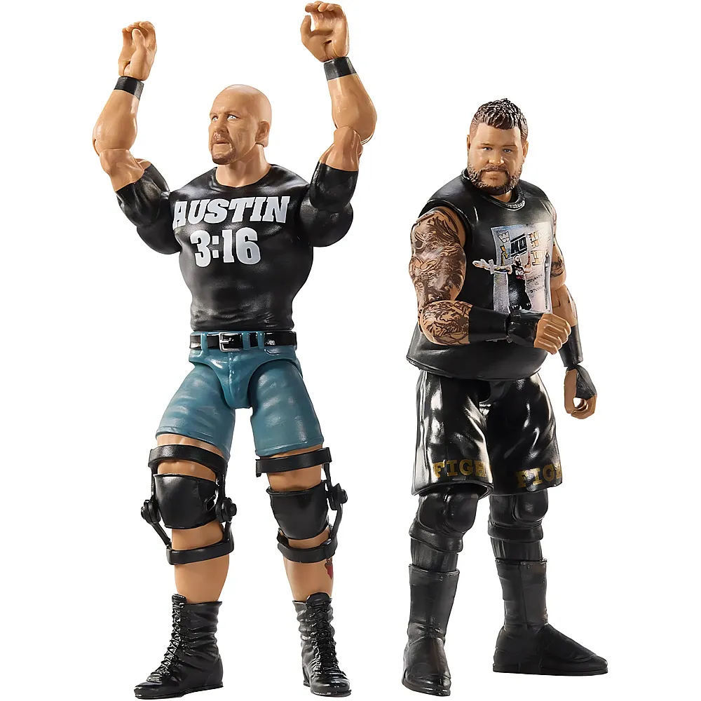 Mattel WWE 2er-Pack Championship Showdown Stone Cold Steve Austin vs Kevin - 15 cm