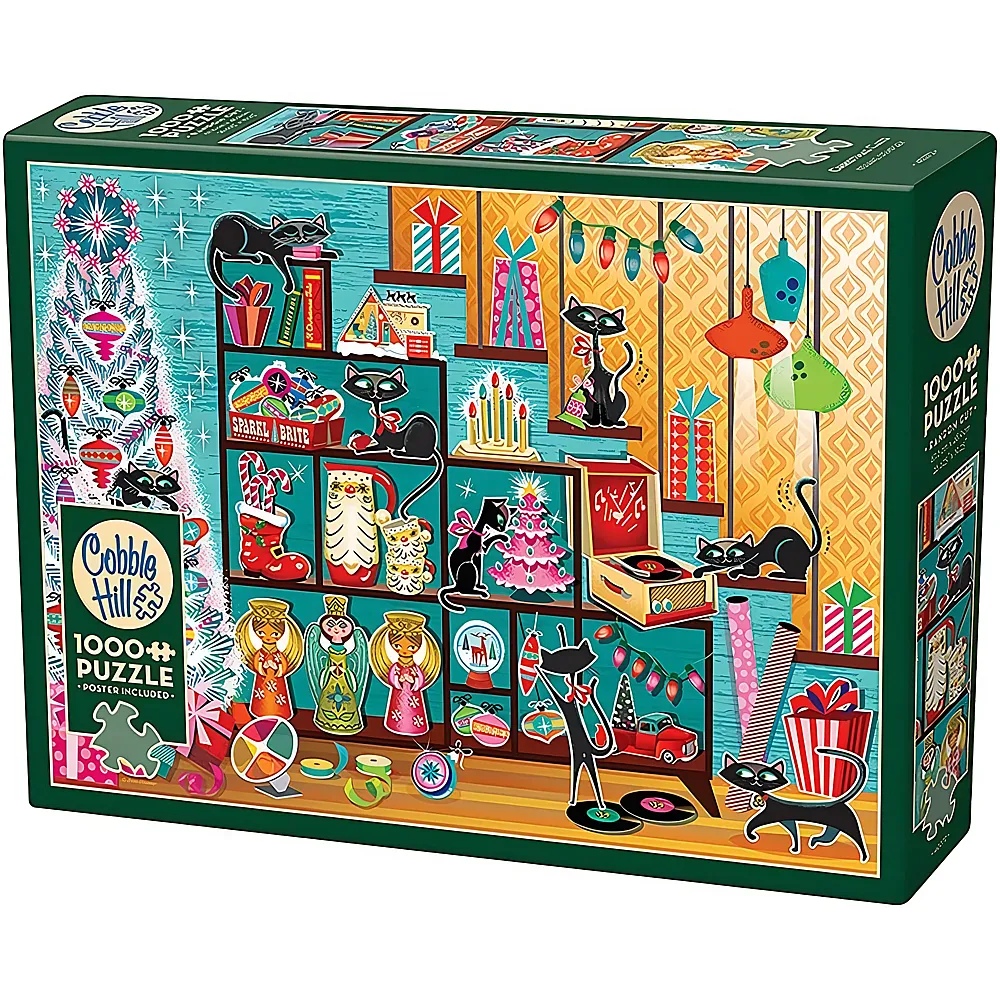 Cobble Hill Puzzle Weihnachtskatzen 1000Teile