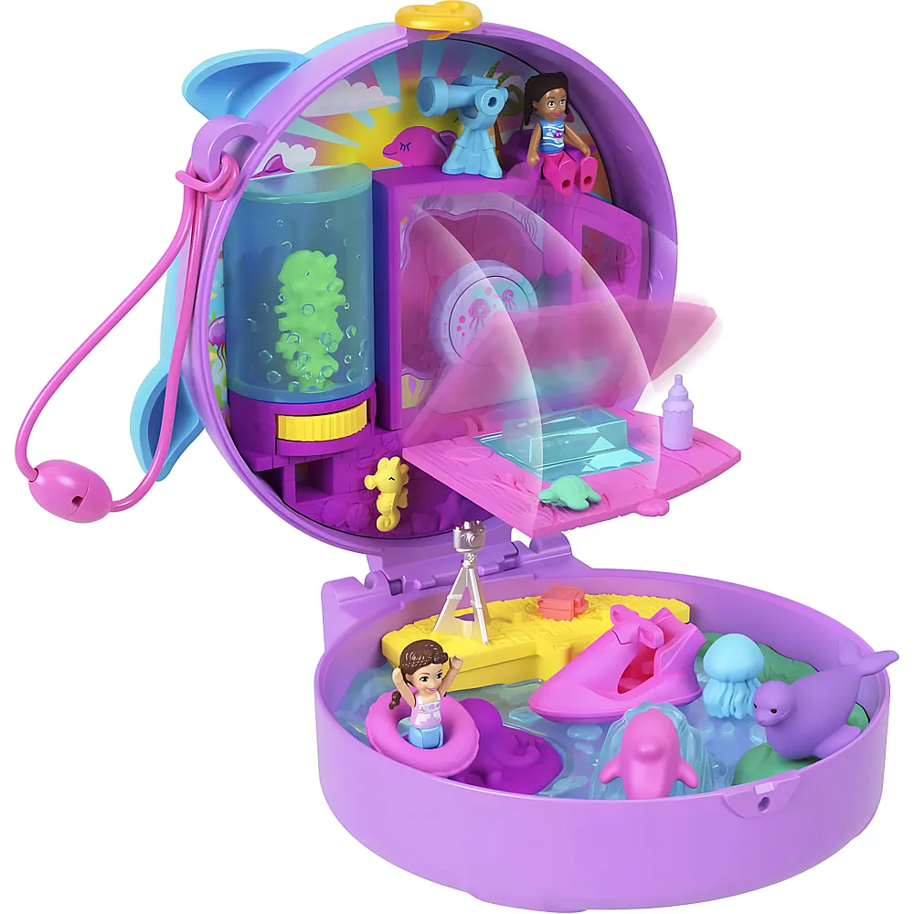 Polly Pocket Delfin Rettungs- und Spiel Schatulle