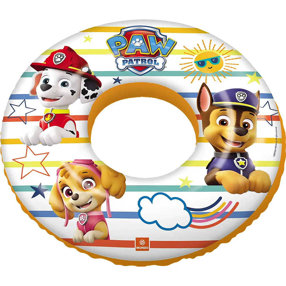 meinspielzeug - Mondo Paw Patrol Schwimmring - 50 cm | Wasserspielzeug