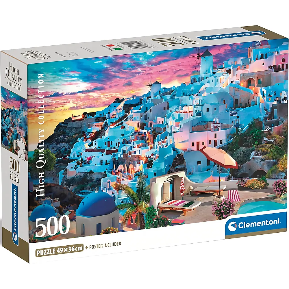 Clementoni Puzzle Blick auf Griechenland - 500 Teile