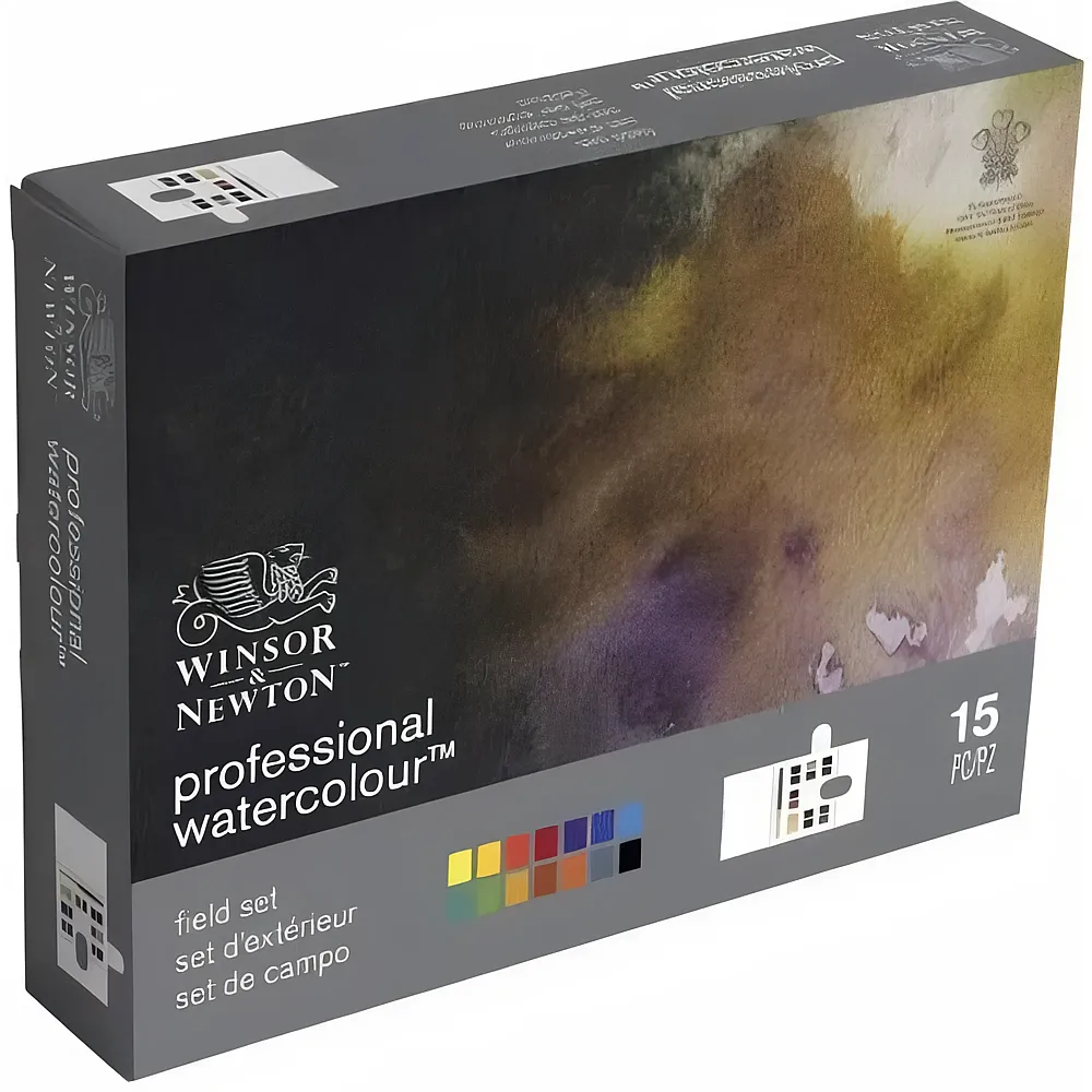 Winsor & Newton Professional Water Colour Aquarellfarben Field Set - 14 x 1/2 Napf