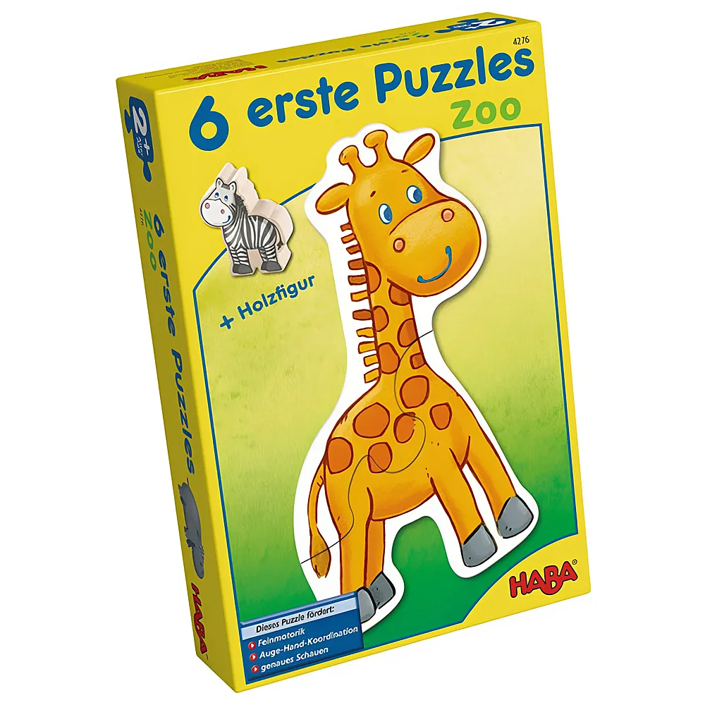 HABA 6 erste Puzzles - Zoo 2x2/1x3/3x4